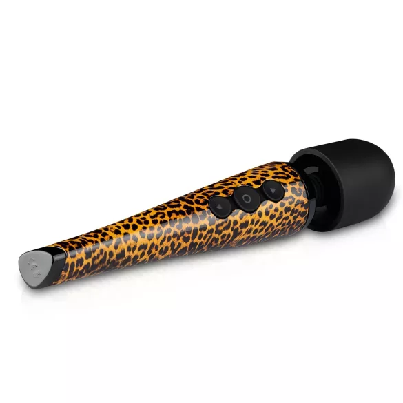 Panthra Shaka Wand - masažni vibrator na baterijo - leopard črna