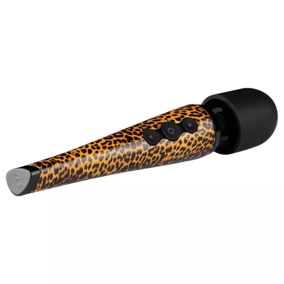 Panthra Shaka Wand - masažni vibrator na baterijo - leopard črna