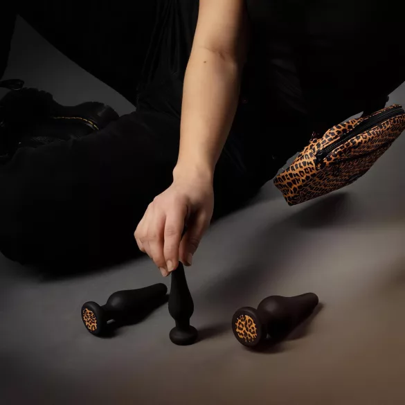Panthra Kesia - analni čep set - silikon - 3 deli - črna