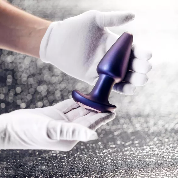 Hueman Asteroid - analni vibrator z vrtljivimi perlami - vijoličen