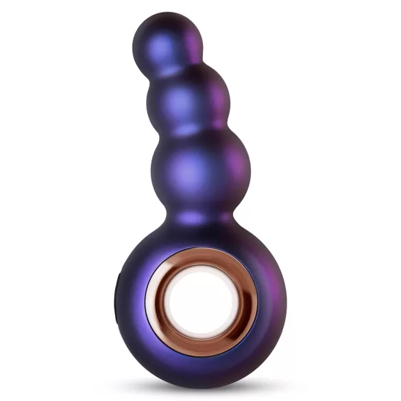Hueman Outer Space - analni vibrator z kroglicami - polnjenje - vijoličen