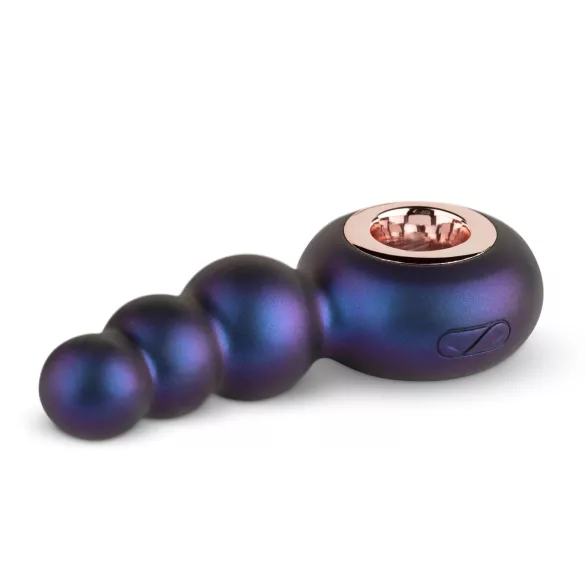 Hueman Outer Space - analni vibrator z kroglicami - polnjenje - vijoličen