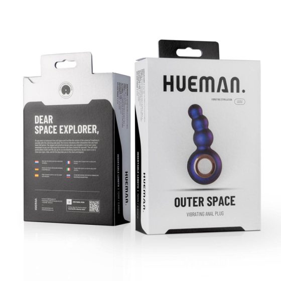 Hueman Outer Space - Analni vibrator s kroglicami za polnjenje (vijoličen)