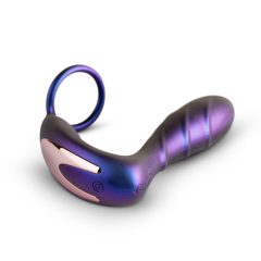   Hueman Black Hole - radijski analni vibrator z obročem za penis (vijolična)
