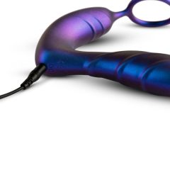   Hueman Black Hole - radijski analni vibrator z obročem za penis (vijolična)