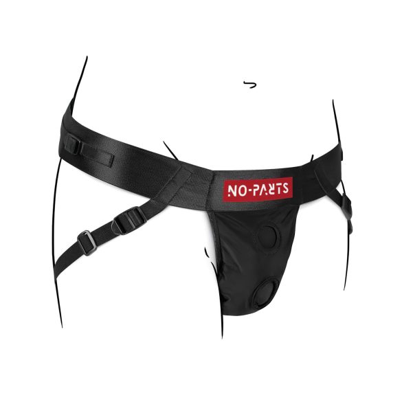 No-Parts Taylor - strap-on hlačke z dvojno O-obročem - nastavljiva velikost S-L