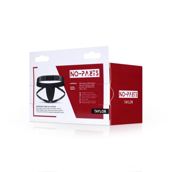 No-Parts Taylor - strap-on hlačke z dvojno O-obročem - nastavljiva velikost S-L