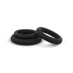   Easytoys Explore Ring - komplet obročkov za penis - 3 deli (črna)