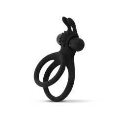   Easytoys Share Ring - vibracijski obroček za penis in moda (črn)