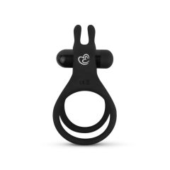   Easytoys Share Ring - vibracijski obroček za penis in moda (črn)
