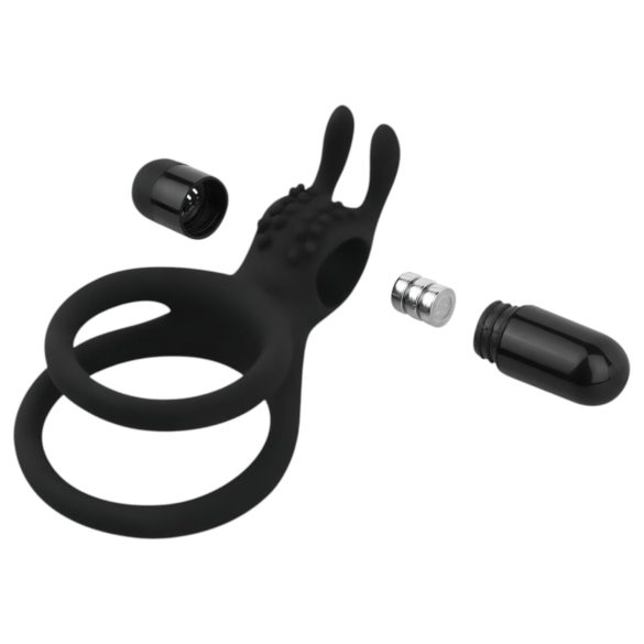 Easytoys - vibracijski obroč za penis in moda - črna