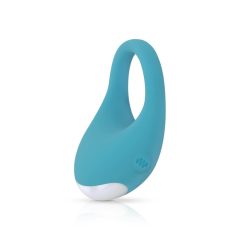   Cala Azul Jose - vodoodporen vibracijski obroček za penis na baterije (modri)
