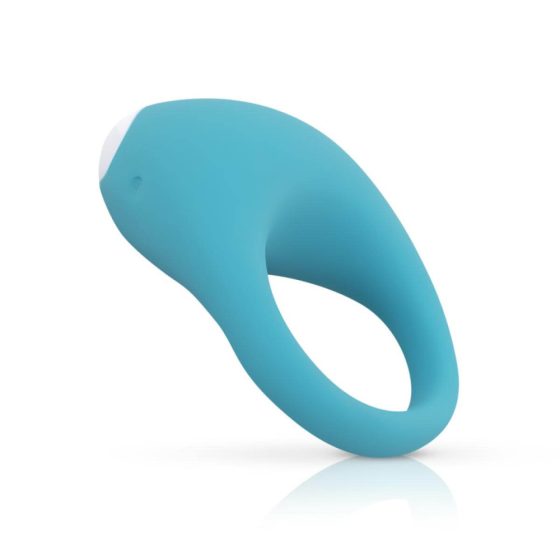 Cala Azul Jose - vodoodporen vibracijski obroček za penis na baterije (modri)
