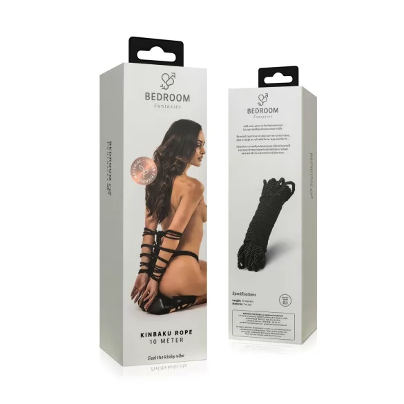 Bedroom Fantasies - shibari vezalna vrv - 10 m - črna