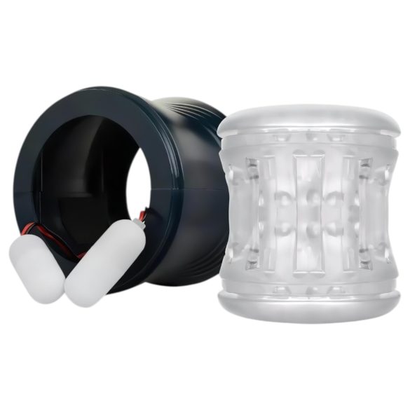 FPPR. - vibracijski masturbator za moške z dvema odprtinama - modra