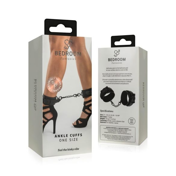 Bedroom Fantasies - lisice za gležnje z verigo - črne
