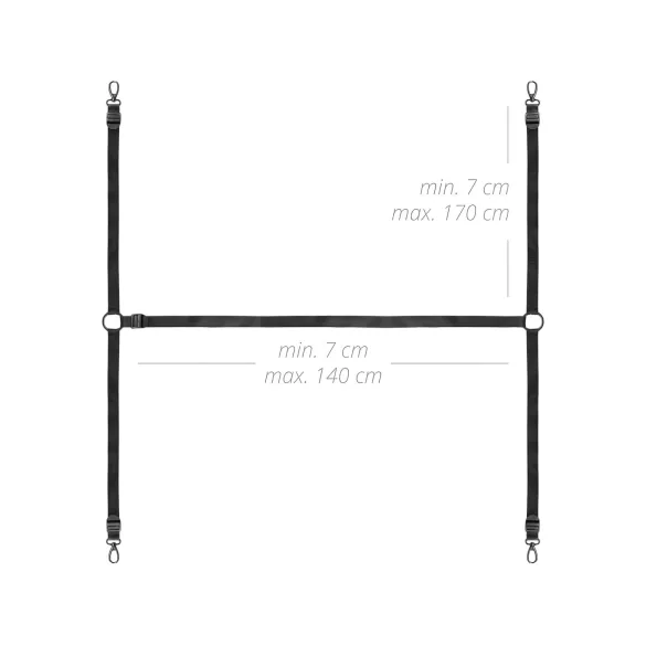 Bedroom Fantasies - set za privezavo na posteljo - črna