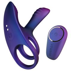   Hueman Infinity Ignite - vibracijski obroč za penis in moda - vijoličen
