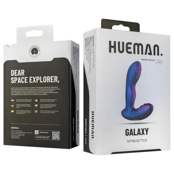 Hueman Galaxy - analni vibrator s pulzacijo - vijoličen