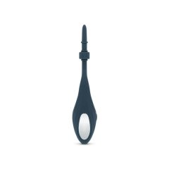 Boners - obroček za penis z lasom za polnjenje (modri)