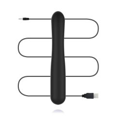   BLAQ - Digitalni zajčji vibrator z možnostjo polnjenja in žgečkljivim vzvodom (črn)