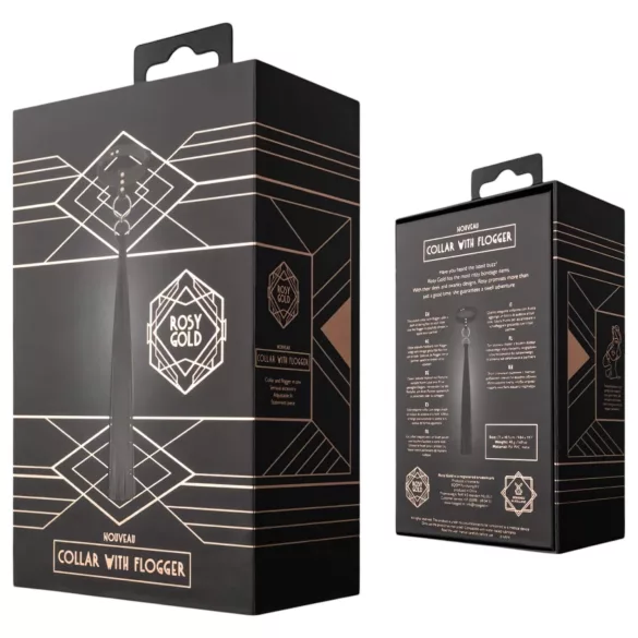 Rosy Gold - ovratnica in loparček - črna