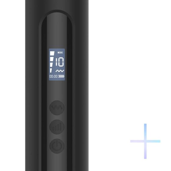 BLAQ - Vodoodporni digitalni masažni vibrator z možnostjo polnjenja (črn)