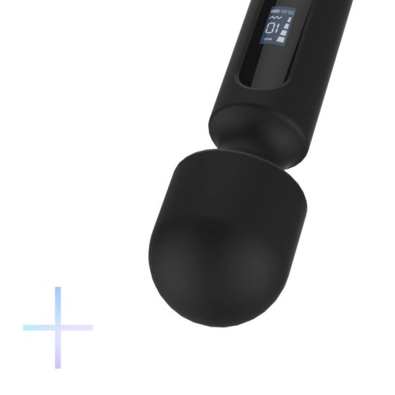 BLAQ - Vodoodporni digitalni masažni vibrator z možnostjo polnjenja (črn)