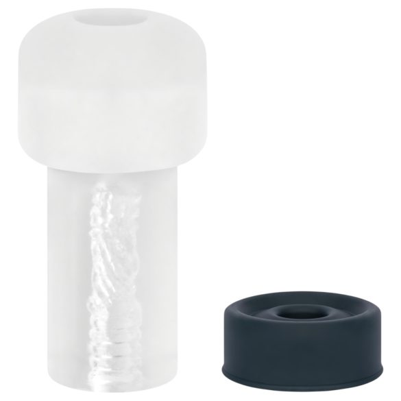 Boners - samodejna penisna črpalka masturbator (prosojno-črna)