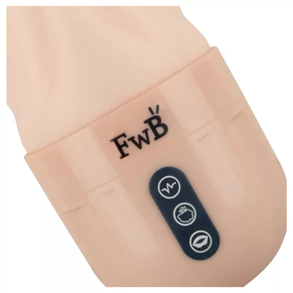 FWB - umetna vagina - realistično, vibrira, sesanje - naravna barva