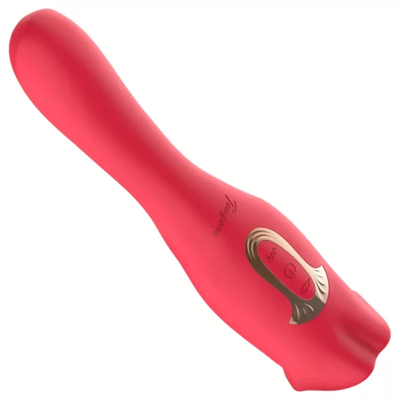 Teazers - dvostranski vibrator z jezičnim dražilnikom klitorisa (rdeč)