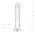 EasyToys - dildo iz želeja - 16 cm prozoren