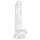 EasyToys - dildo s testisi - 17 cm - prozoren