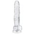 EasyToys - dildo s testisi - 17 cm - prozoren