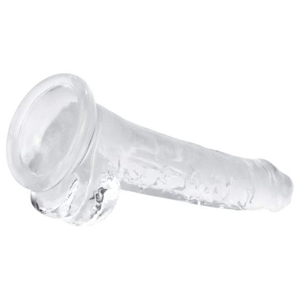 EasyToys - dildo s testisi - 17 cm - prozoren