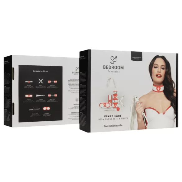 Bedroom Fantasies - kostum medicinska sestra 8-delni komplet rdeče-belo