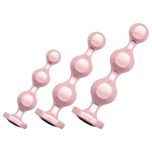 Rosy Gold - analni dildo set - rožnato zlata