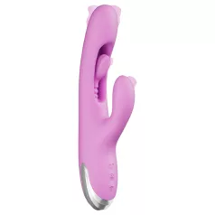   Good Vibes Only - vibrator s ščitnikom in gibljivim prstom (vijoličen)