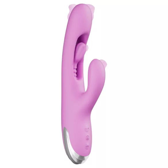 Good Vibes Only - vibrator s ščitnikom in gibljivim prstom (vijoličen)