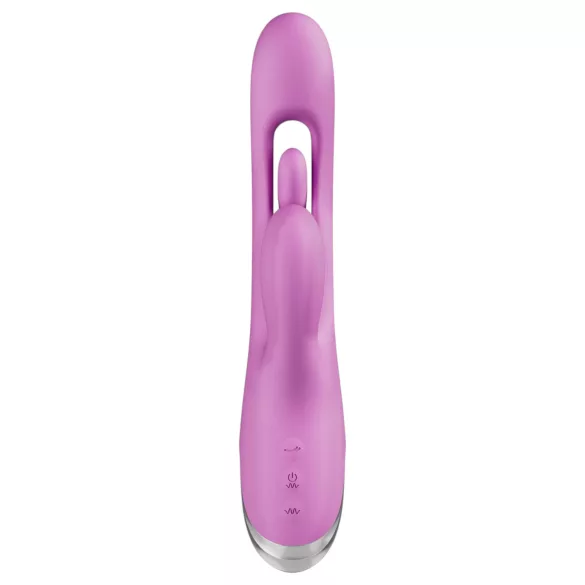 Good Vibes Only - vibrator s ščitnikom in gibljivim prstom (vijoličen)