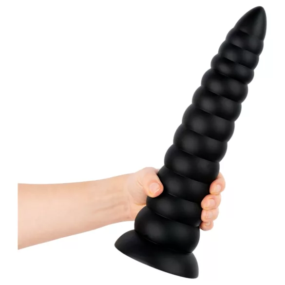 BUTTR Caterpiller - orjaški analni čep (črn) - 29 cm