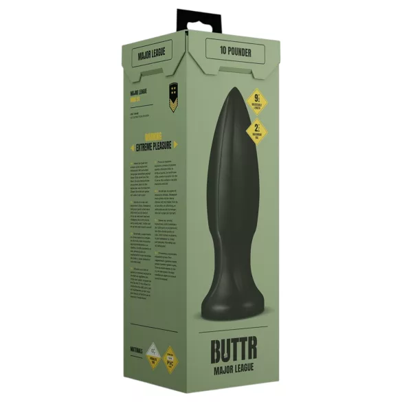 BUTTR Huge Explosive II - orjaški analni čep (črn) - 29 cm