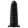 BUTTR Double Ribbed - velik rebrast analni čep (črn) - 26 cm