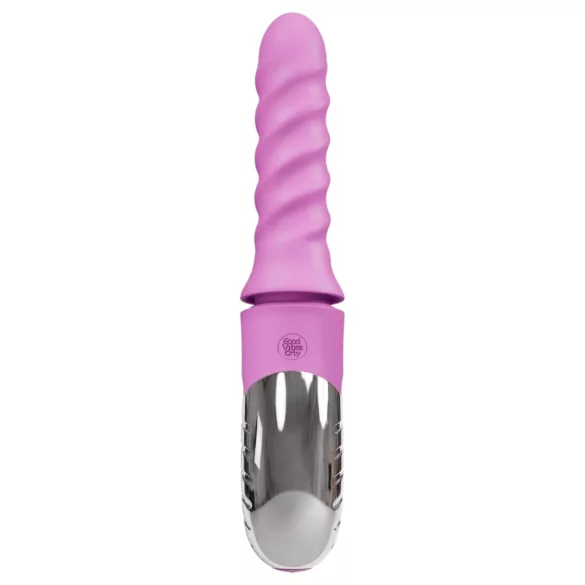 Good Vibes Only - rotirajoči in vibrirajoči vibrator s klitoralno ročico (rožnat)