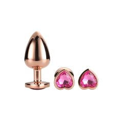   Gleaming Love - komplet analnih stožcev - rožnato zlato (3 kosi)