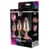 Gleaming Love - analni čep set - srčasta oblika - rožnato zlata - 3 kosi