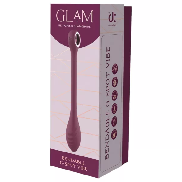 Glam - akumulatorski, vodoodporni prilagodljivi G-točka vibrator (vijoličen)
