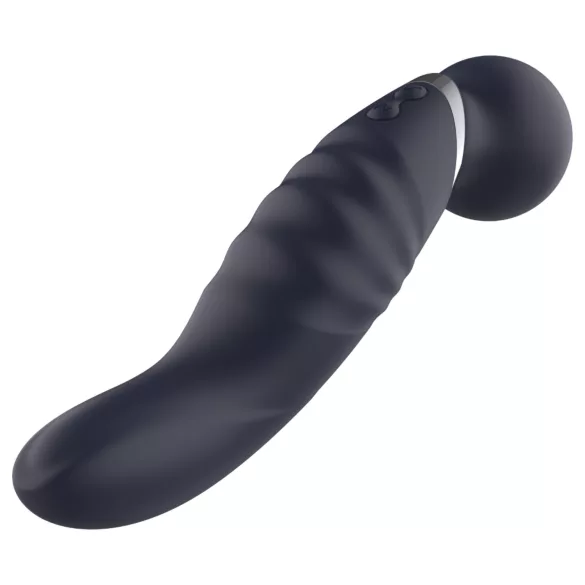 Glam - dvostranski vibrator wand (temno siv)