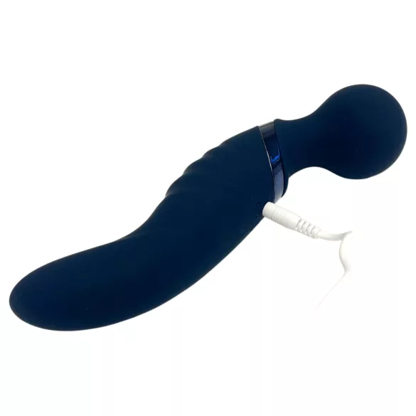 Glam - dvostranski vibrator wand (temno siv)