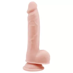   Mr. Dixx 7.6 - dildo s testisi in priseskom - natur barva - 19,5 cm
